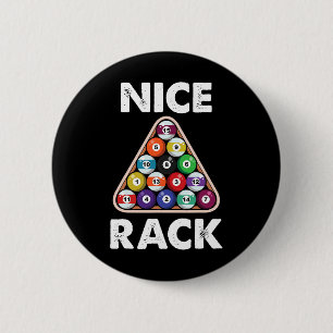 Billiard Nice Rack Billiard Player Gift 2 Inch Round Button