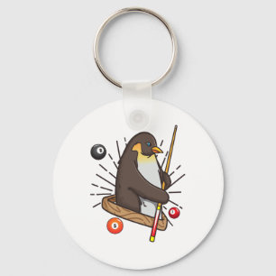 Billiard Penguin Hustler Pool Shirts Girls' Snooke Keychain