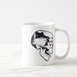 Billiard Player Brain Skull Billiards Table Rack C Coffee Mug