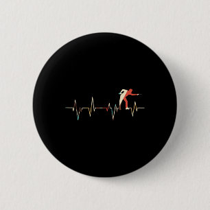 Billiard Player Heartbeat Billiards Pool Snooker 2 Inch Round Button
