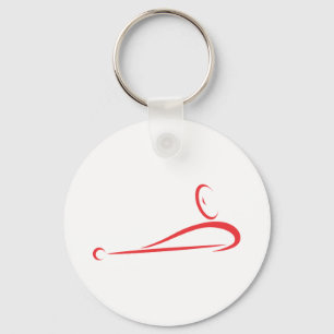 Billiard Player Icon Keychain