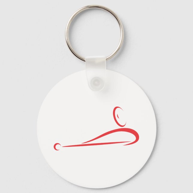 Billiard Player Icon Keychain (Front)