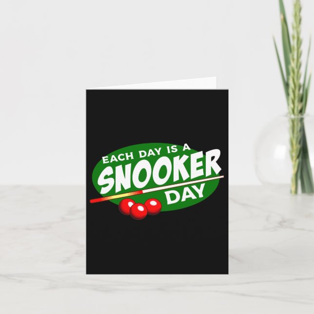 Billiard Player Snooker Pool Game Lover Funny  Card (Front)