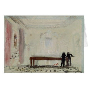 Billiard players at Petworth House, 1830