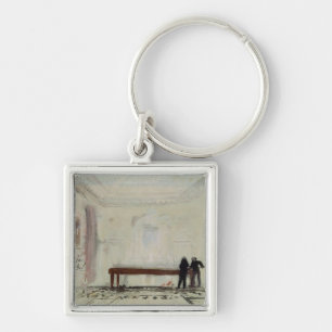 Billiard players at Petworth House, 1830 Keychain