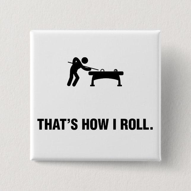 Billiard / Pool 2 Inch Square Button (Front)