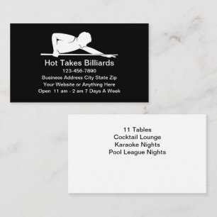 Billiard Pool Hall Business Cards