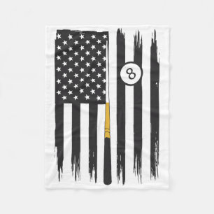 Billiard Pool Player Billiards Table Usa Us Americ Fleece Blanket