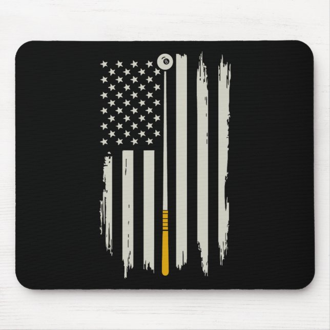 Billiard Pool Player Billiards Table Usa Us Americ Mouse Pad (Front)