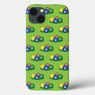 Billiard Pool Snooker Balls Pattern iPhone 13 Case