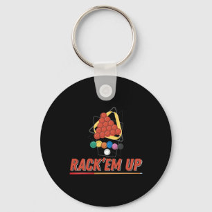 Billiard Rack Play Billiard With Billiard Cue And Keychain
