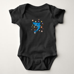Billiard Shark 8 Ball Player Pool Table Cue Stick Baby Bodysuit