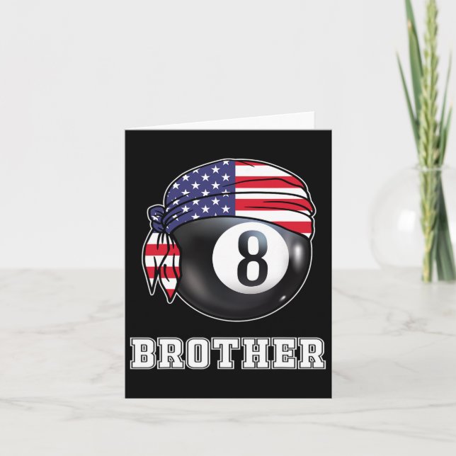 Billiard Team 8 Ll Pool Game Player Gifts For Pool Card (Front)