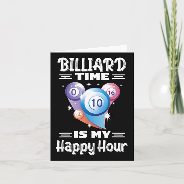 Billiard Time Happy Hour With Billiard  Card (Front)