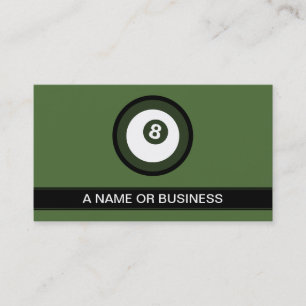 billiard turquoise bubble business card