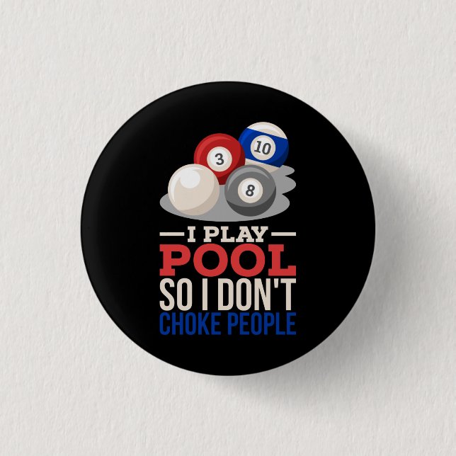 Billiards 1 Inch Round Button (Front)