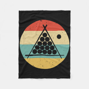 Billiards 60s 70s Retro Vintage Cue Sports Pool Pl Fleece Blanket