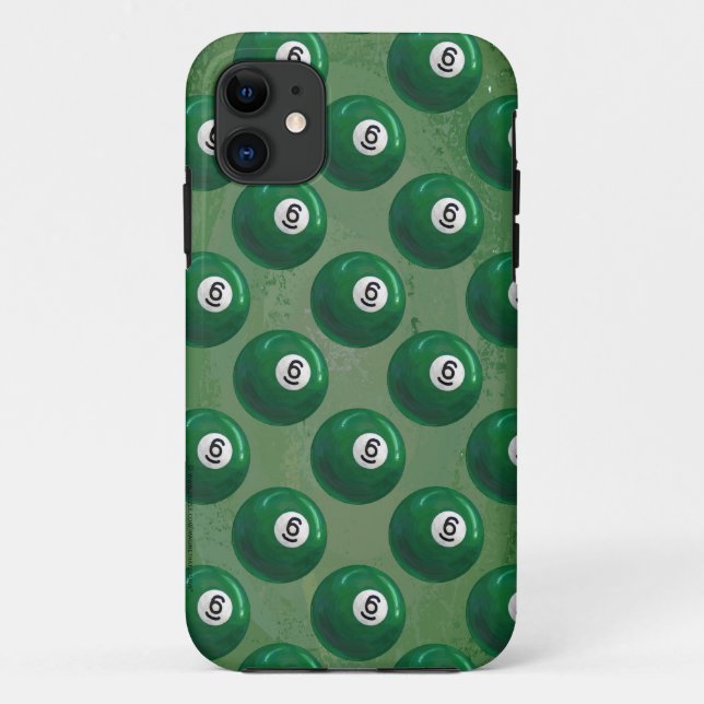 Billiards 6 Ball Pattern Case-Mate iPhone Case (Back)