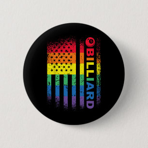 Billiards 8-ball Pool Billiard American Flag - Bil 2 Inch Round Button