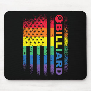 Billiards 8-ball Pool Billiard American Flag - Bil Mouse Pad