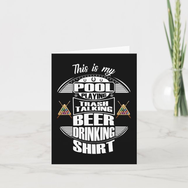 Billiards 8 Ball Pool Player Sarcasm Novelty Humou Card (Front)