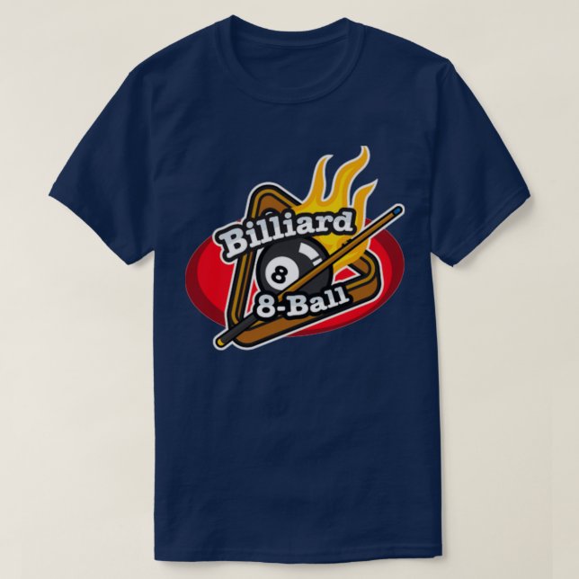 billiards 8 ball pool T-Shirt (Design Front)