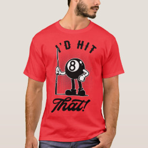 Billiards 8ball Funny toon Pool Snooker T-Shirt