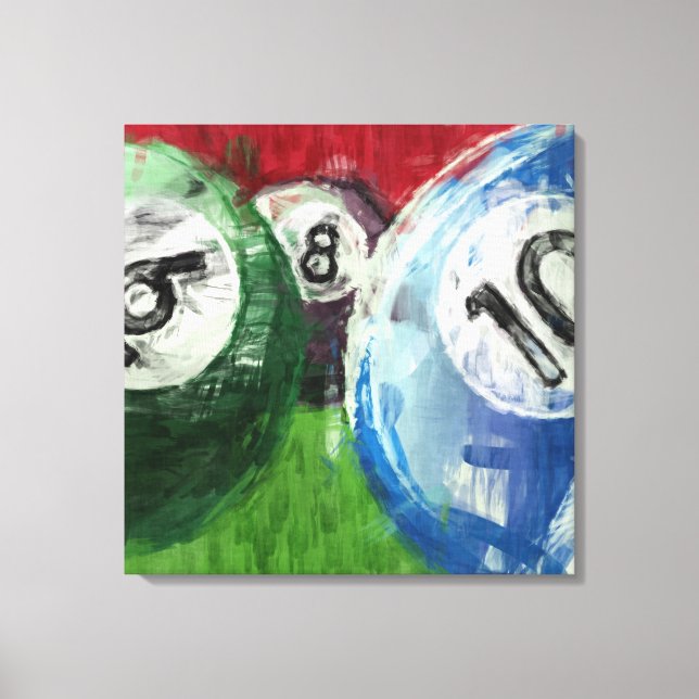 Billiards Abstract Canvas Print (Front)