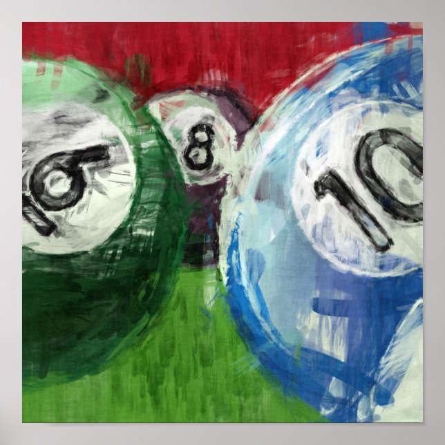 Billiards Abstract Poster (Front)