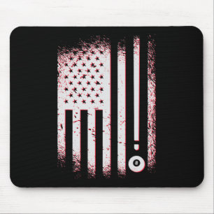 Billiards American Flag Usa Pool Players And Billa Mouse Pad
