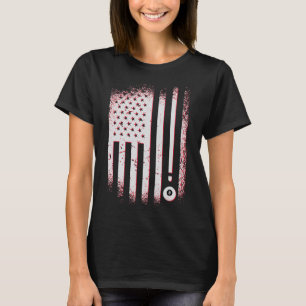 Billiards American Flag Usa Pool Players And Billa T-Shirt