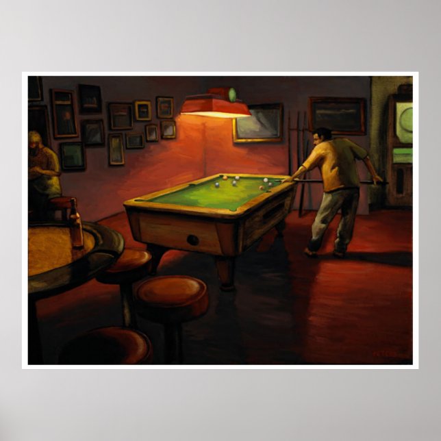 Billiards at Embers Lounge-PETERS Poster (Front)