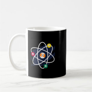 Billiards Atom Science Shirt 8Ball Pool Lovers Bil Coffee Mug