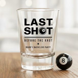 Billiards Bachelor Party Last Shot Pool 8 Ball Glass