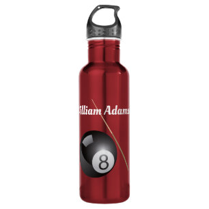 Billiards ball and cue Personalize several colours 710 Ml Water Bottle