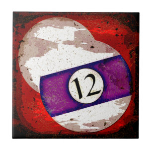BILLIARDS BALL NUMBER 12 TILE