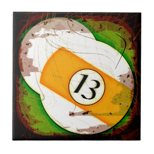 BILLIARDS BALL NUMBER 13 TILE
