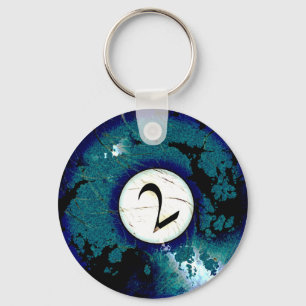 BILLIARDS BALL NUMBER 2 KEYCHAIN