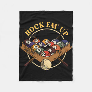 Billiards Ball Rack Stick Cue Billiard Player Snoo Fleece Blanket