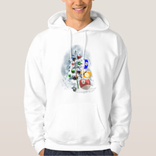 Billiards Ball Snowman Christmas Hoodie