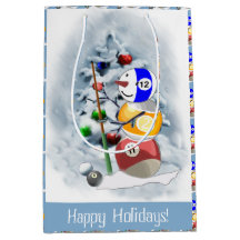 Billiards Ball Snowman Christmas