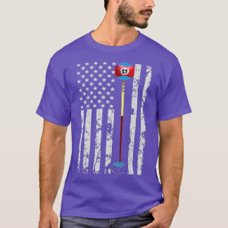 Billiards Balls Pool Stick Chalk Vertical Vintage  T-Shirt