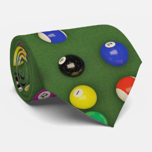 Billiards Balls Pool Table Necktie