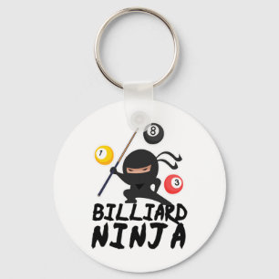 Billiards Billiard Ninja Pool Player 8 Funny Keychain