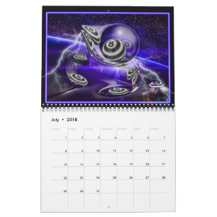 Billiards Calendar 2018
