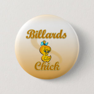 Billiards Chick 2 Inch Round Button
