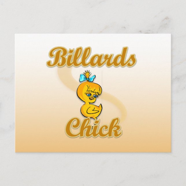 Billiards Chick Postcard (Front)