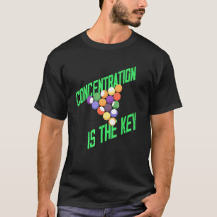 Billiards Cue Concentration T-Shirt
