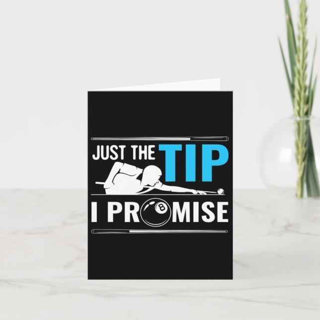 Billiards Cue Sport Game Pool Billiard Player Gift Card (Front)