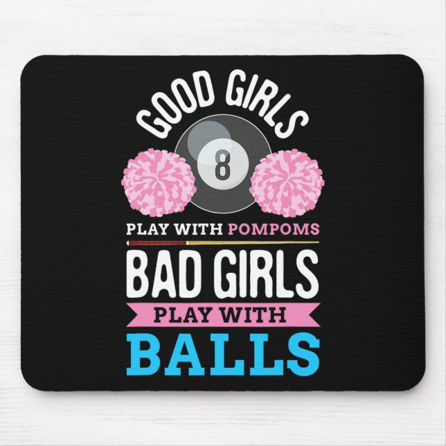 Billiards Cue Sport Game Pool Billiard Player Gift Mouse Pad (Front)